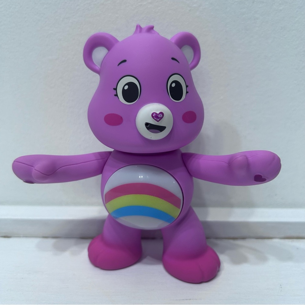 Basic Fun Care Bear CHEER Bear 5" Unlock The Magic Interactive Figure Works